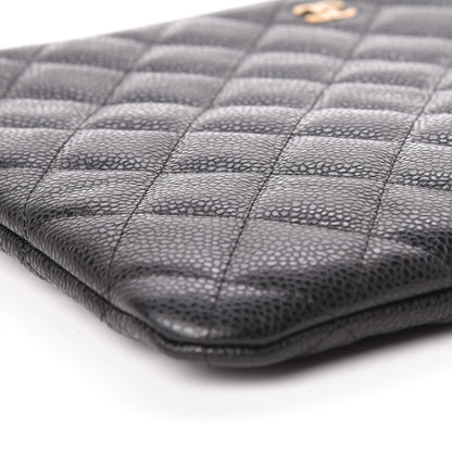 Chanel Caviar Quilted Medium Cosmetic Case Black 8 of 11