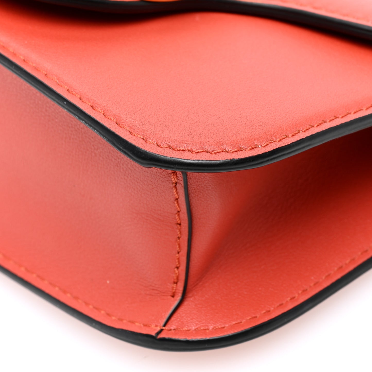 Calfskin Vlogo Small Loco Shoulder Bag Amber