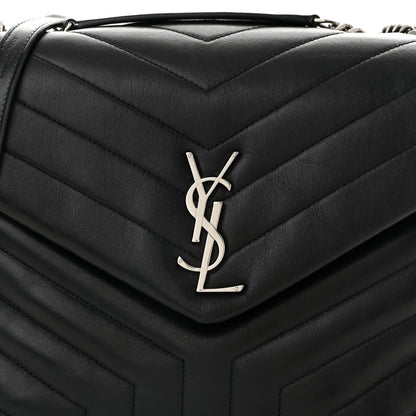 Saint Laurent Calfskin Y Quilted Monogram Medium Loulou Chain Satchel Black 8 of 10