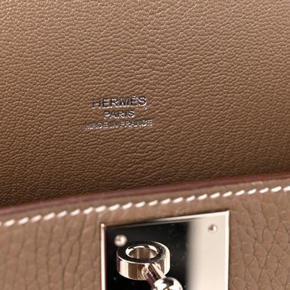 Hermes Taurillon Clemence Jypsiere 28 Etoupe 5 of 9