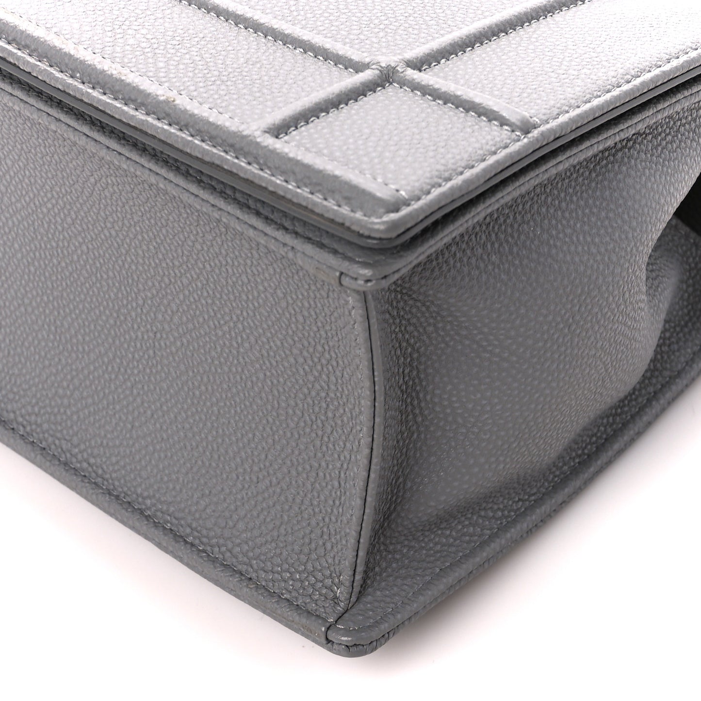 Grained Calfskin Medium Diorama Flap Bag Gris