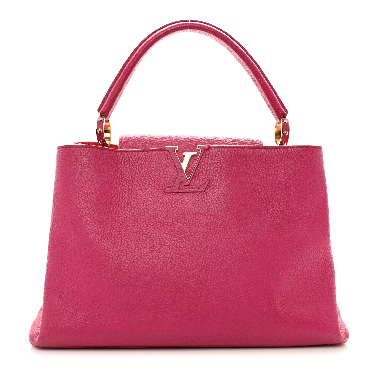 Louis Vuitton Taurillon Capucines MM Hibiscus Flamingo 1 of 12