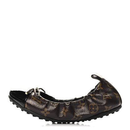 Louis Vuitton Monogram Flirty Ballerina Flats 37.5 Black 1 of 8