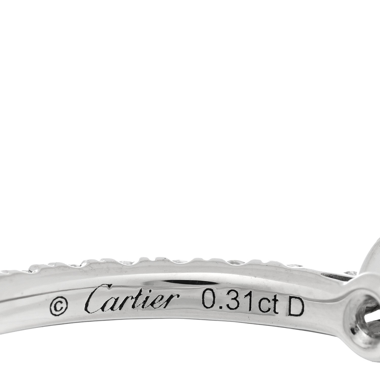 Cartier Platinum Diamond .31ct Etincelle De Cartier Solitaire Engagement Ring 51 5.75 4 of 5