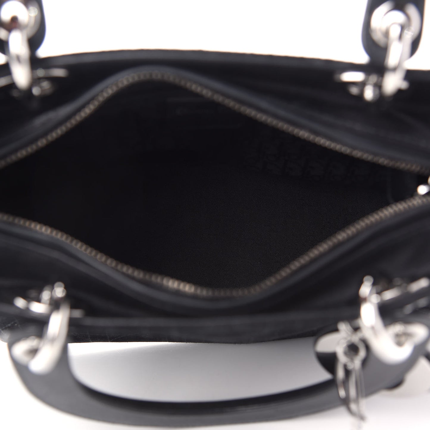 Suede Cannage Medium Lady Dior Black