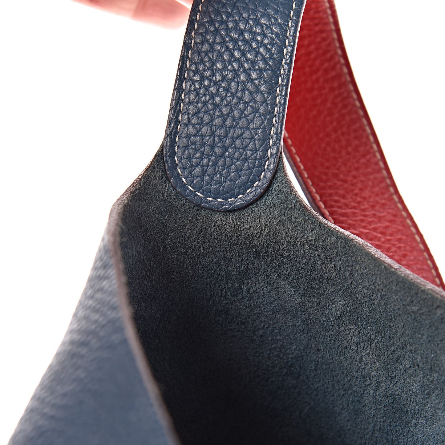 Taurillon Clemence Picotin Lock 26 GM Rouge Casaque Bleu Thalassa