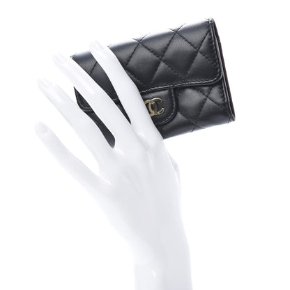 Chanel Lambskin Quilted 4 Key Holder Black 2 of 8