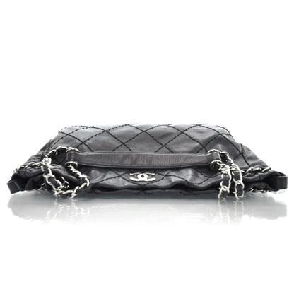 Chanel Lambskin Expandable Stitched Tote Black 6 of 9