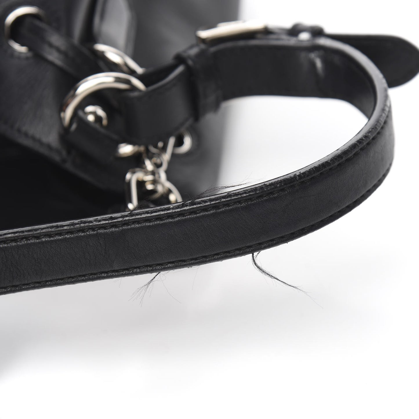 City Calfskin Sport Bucket Bag Black