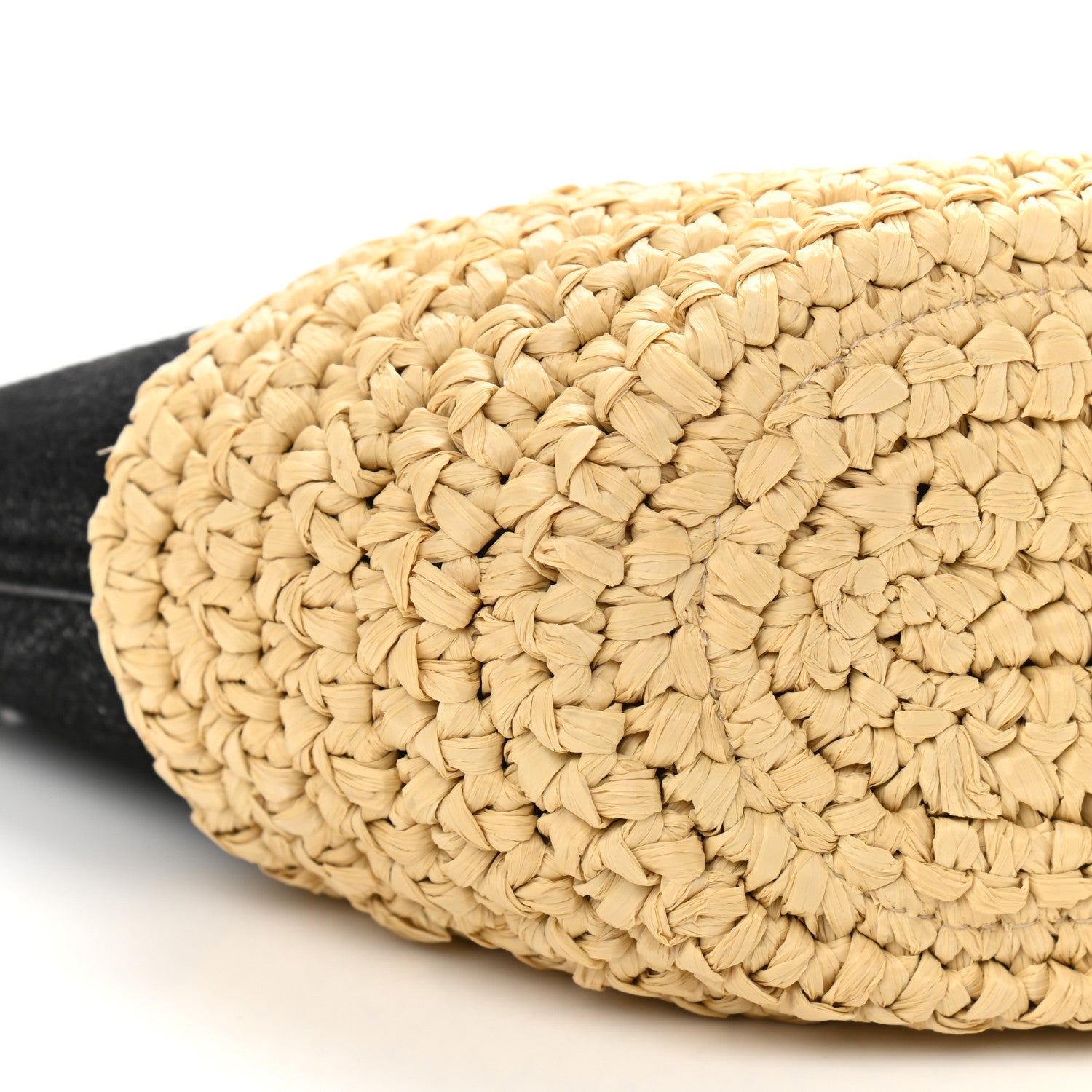 Stella McCartney Shaggy Deer Raffia Mini Shoulder Bag Black 9 of 10