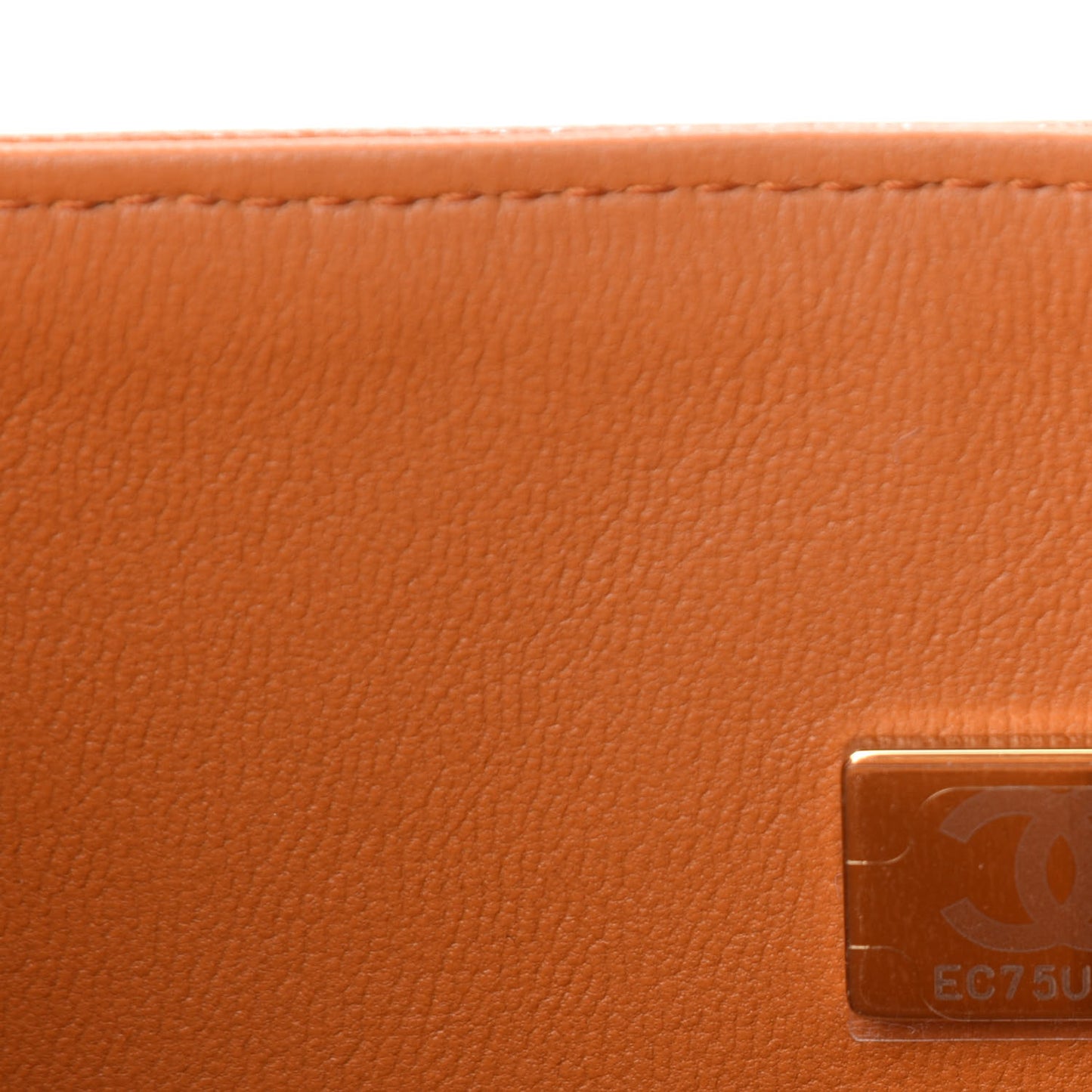 Caviar Quilted Medium Double Flap Light Brown