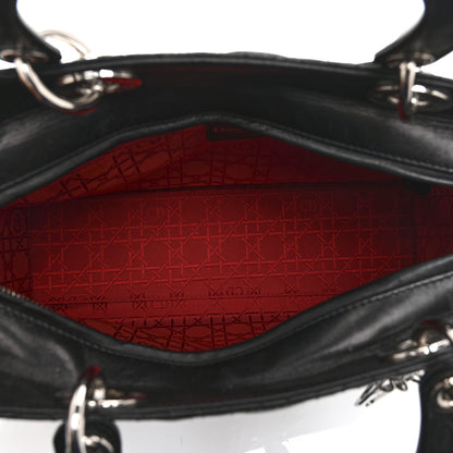 Christian Dior Lambskin Cannage Large Lady Dior Black 5 of 10
