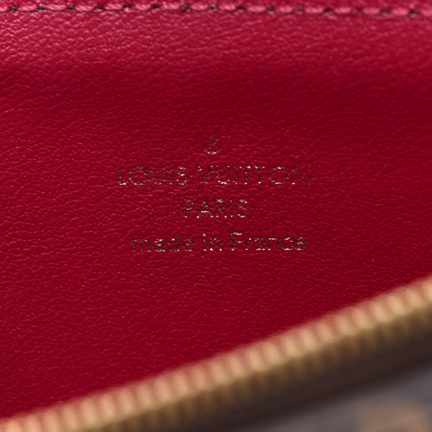 Louis Vuitton Monogram Felicie Chain Wallet Zippered Insert Fuchsia 6 of 6