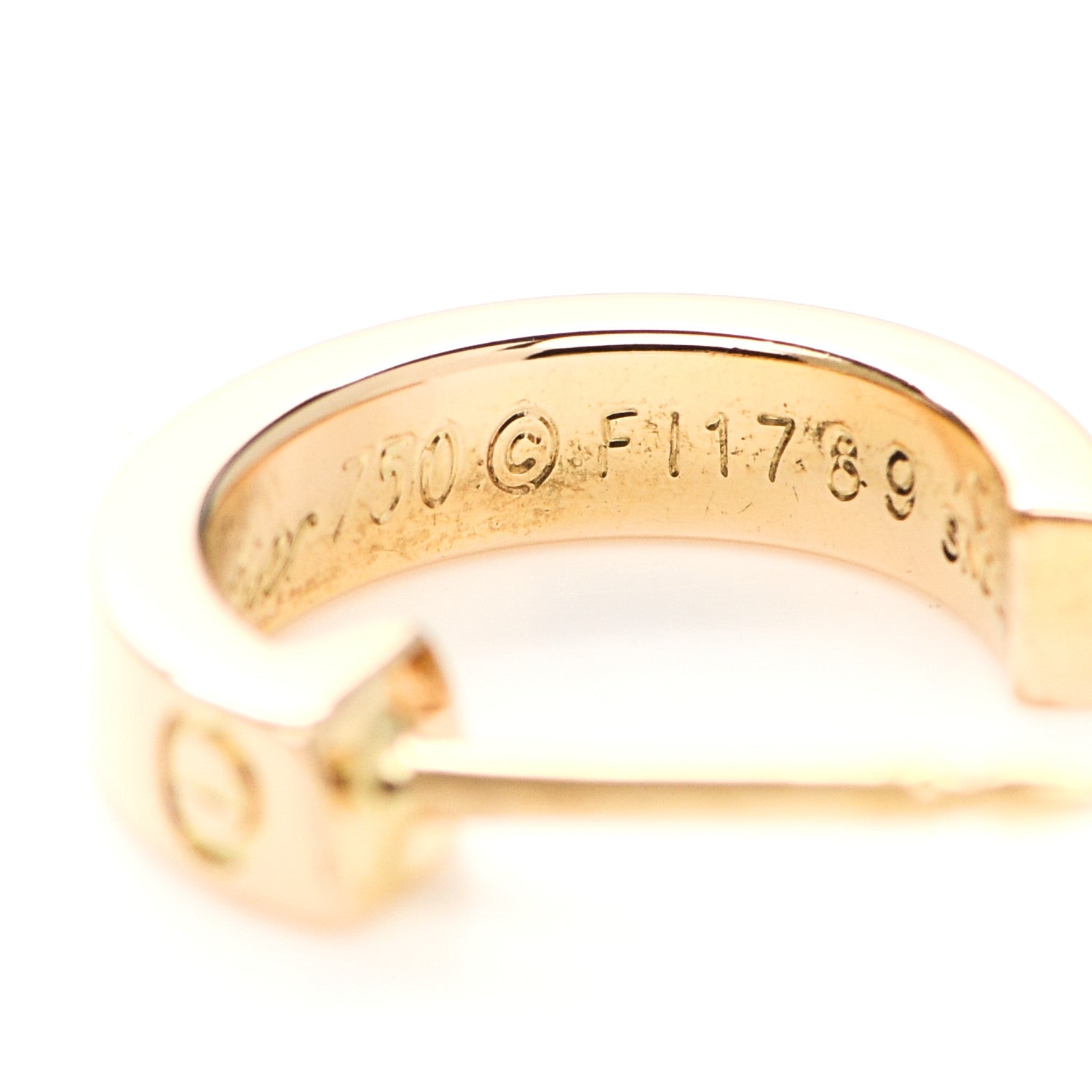 Cartier 18K Yellow Gold Small LOVE Hoop Earrings 5 of 6