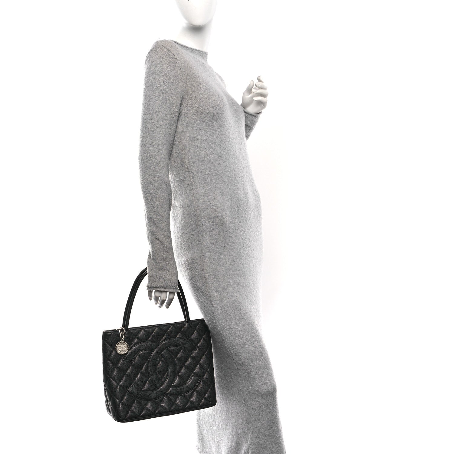 Chanel Caviar Quilted Medallion Tote Black 2 of 11