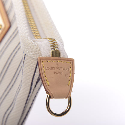 Louis Vuitton Toile Antigua Pochette Plate PM Navy Striped 7 of 8
