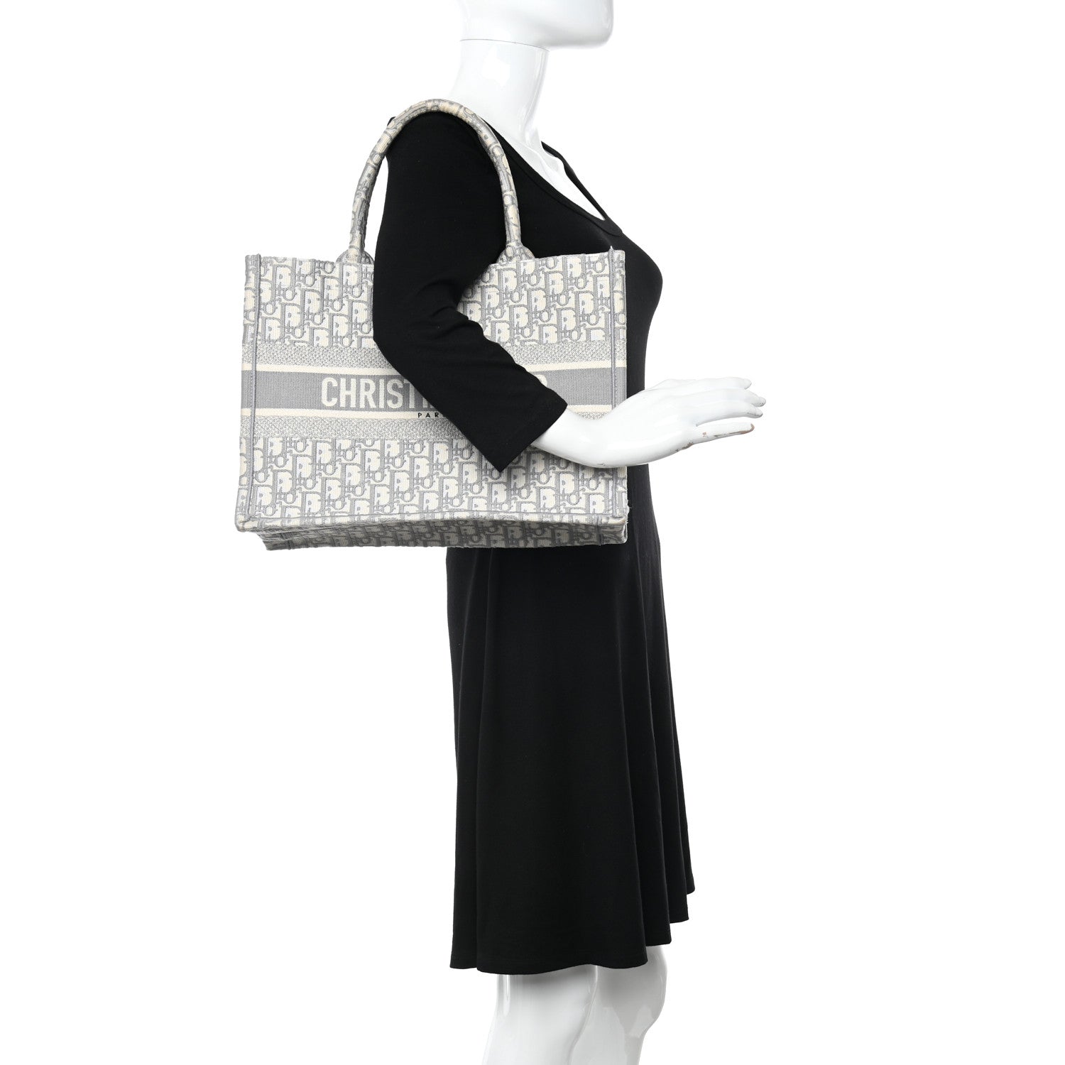 Christian Dior Oblique Medium Book Tote Grey 2 of 12