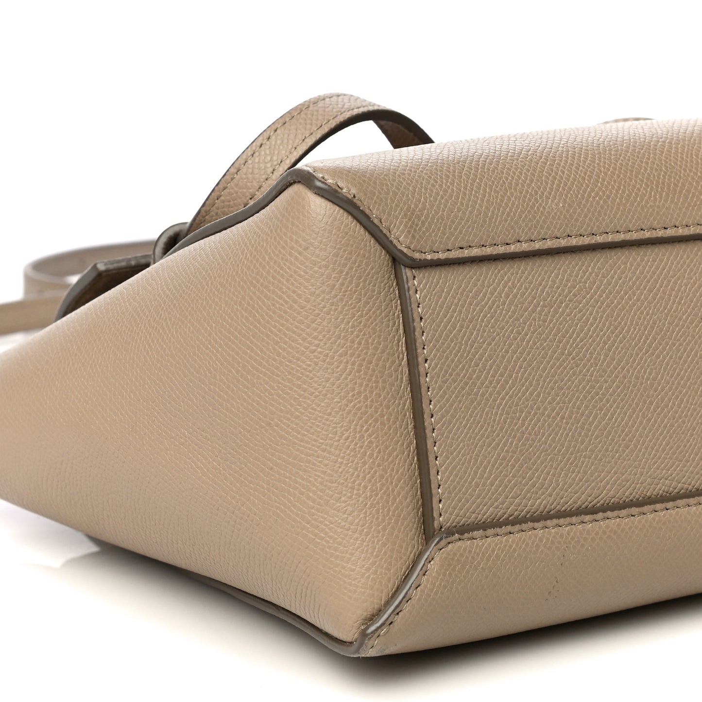 Grained Calfskin Nano Belt Bag Light Taupe