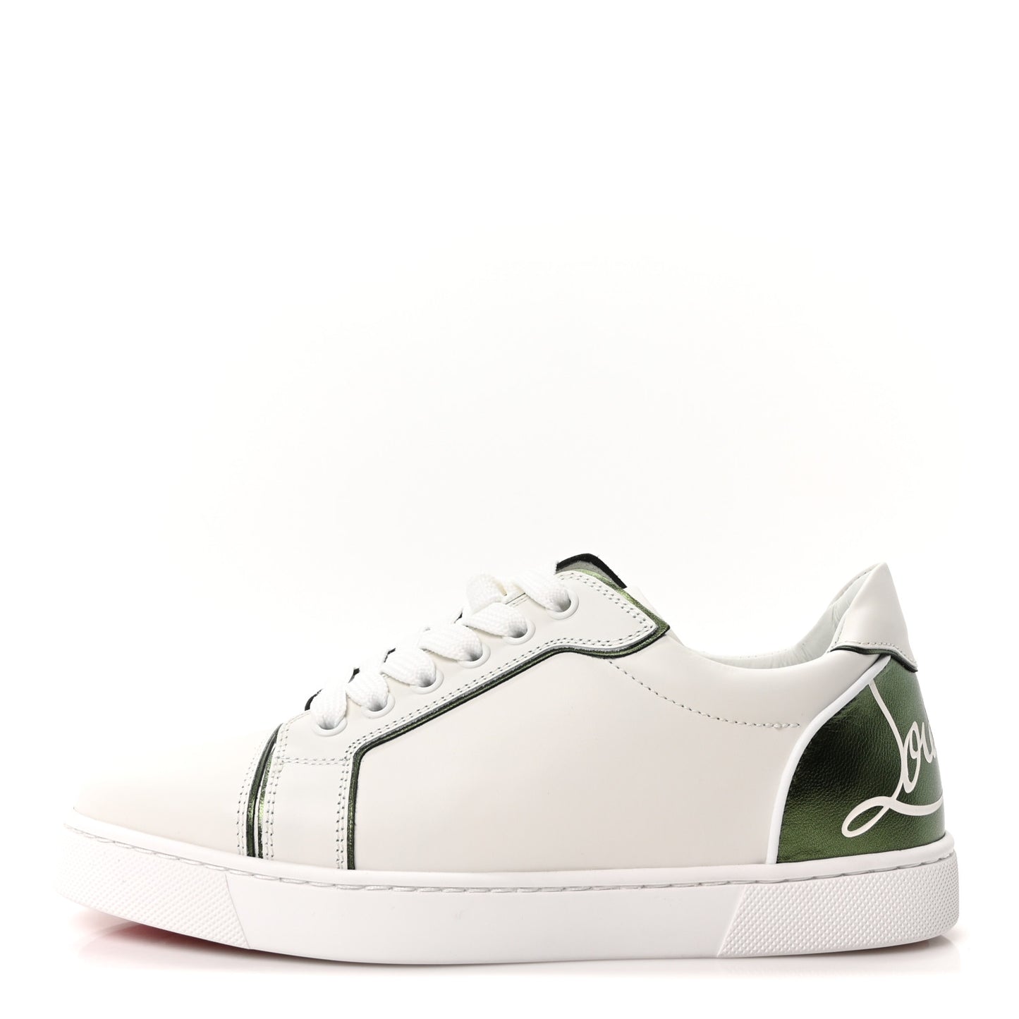 Calfskin Laminated Nappa Womens Fun Vieira Flat Sneakers 36.5 White Vertlaine