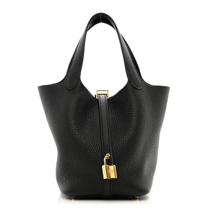 Hermes Taurillon Clemence Picotin Lock 18 PM Black 1 of 11