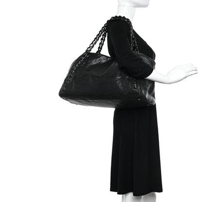 Chanel Glazed Calfskin East West Modern Chain Tote Black 2 of 22