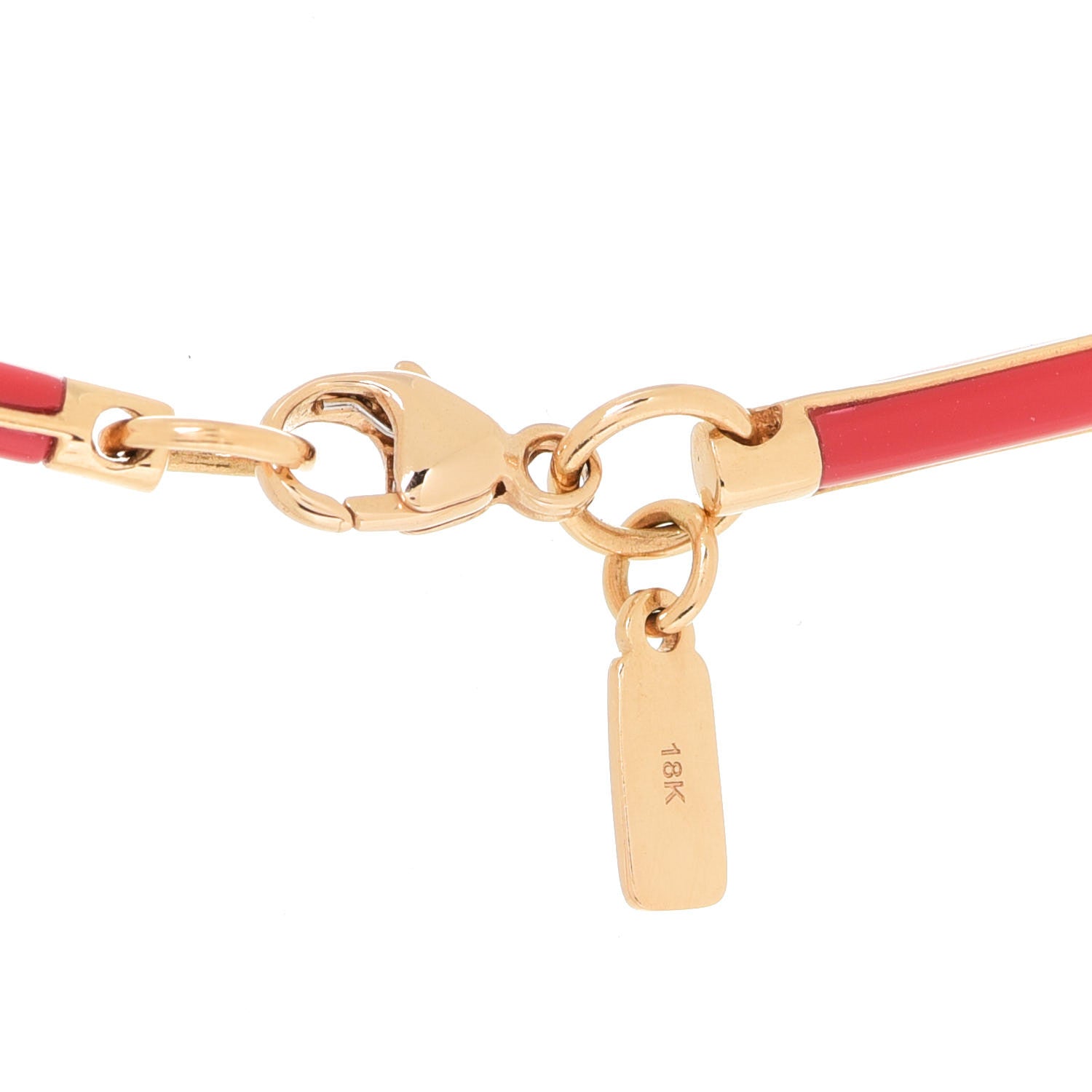 Foundrae 18K Yellow Gold Carnelian Chain Choker Necklace 5 of 6