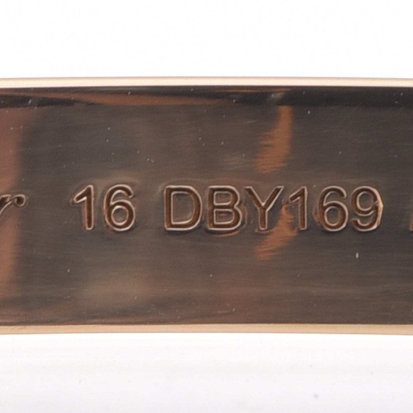 18K Yellow Gold LOVE Cuff Bracelet 16