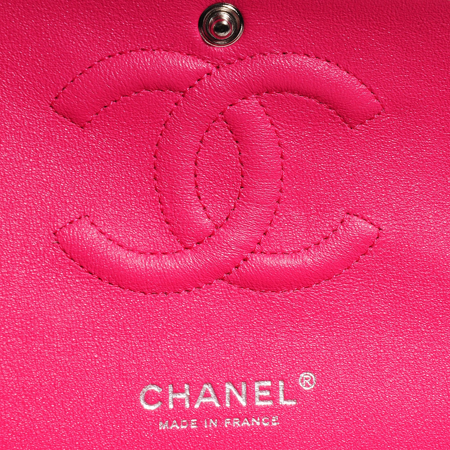Lambskin Medium Double Flap Dark Pink