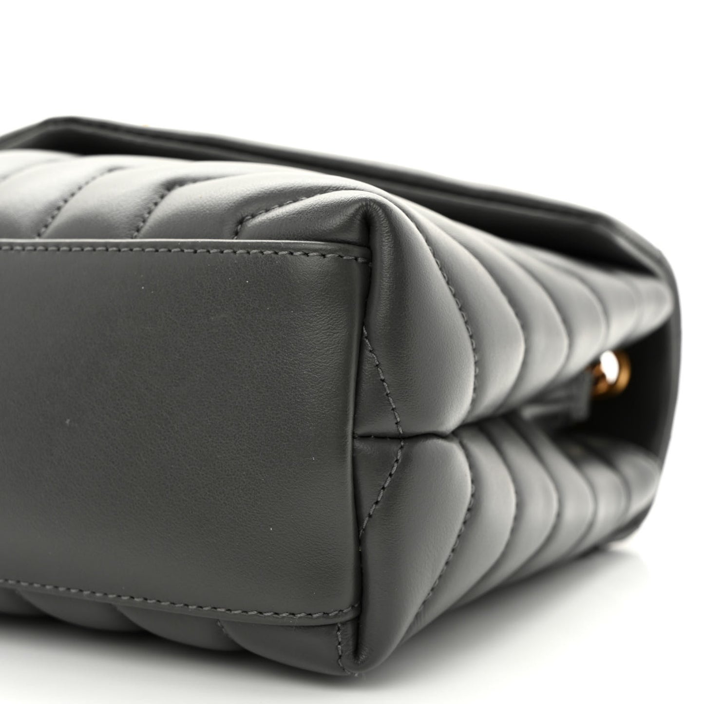 Calfskin Y Quilted Monogram Small Loulou Chain Satchel Storm