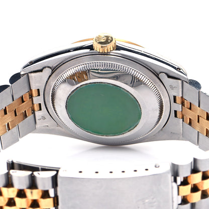 Rolex Stainless Steel 18K Yellow Gold 36mm Oyster Perpetual Datejust Watch Champagne 16233 4 of 4