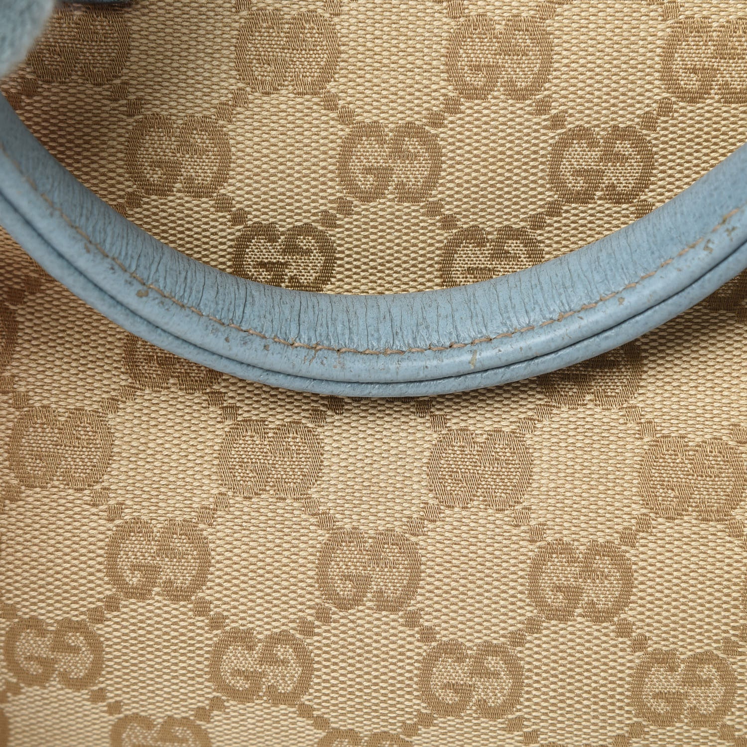 Gucci GG Monogram Small Web Handle Bucket Tote Blue 13 of 15