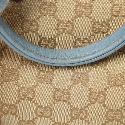 Gucci GG Monogram Small Web Handle Bucket Tote Blue 13 of 15