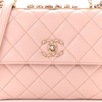 Chanel Lambskin Quilted Small Trendy Chain CC Flap Dual Handle Bag Light Pink 8 of 13