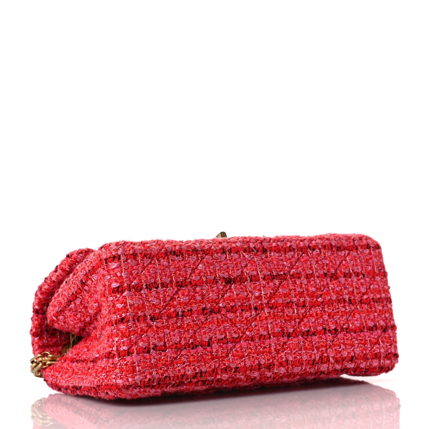 Tweed Quilted Mini 2.55 Reissue Flap Red Ecru Black