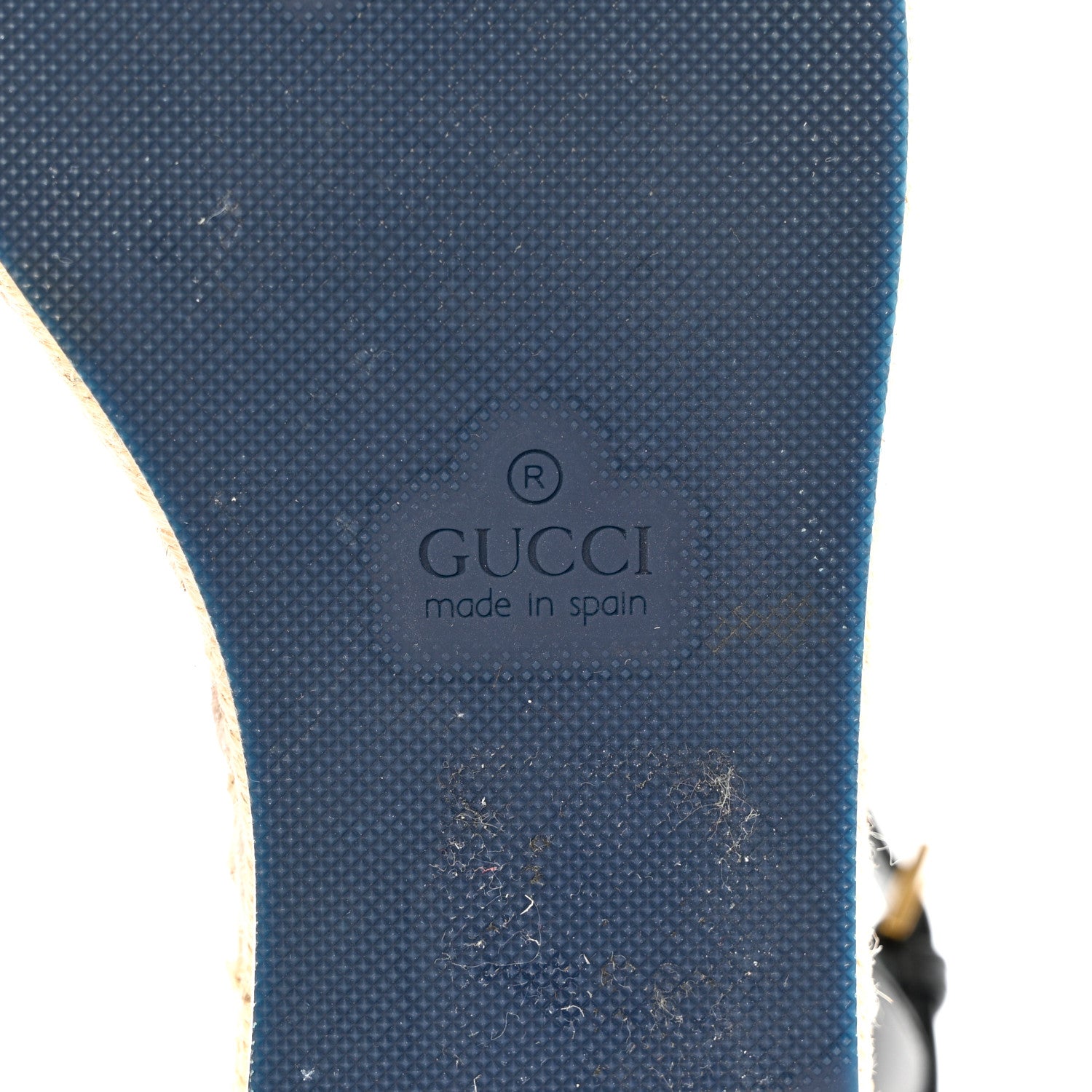 Gucci Cotton Malaga Kid Crochet Pearly GG Lilibeth Espadrille Platform Sandals 35.5 Black 6 of 9