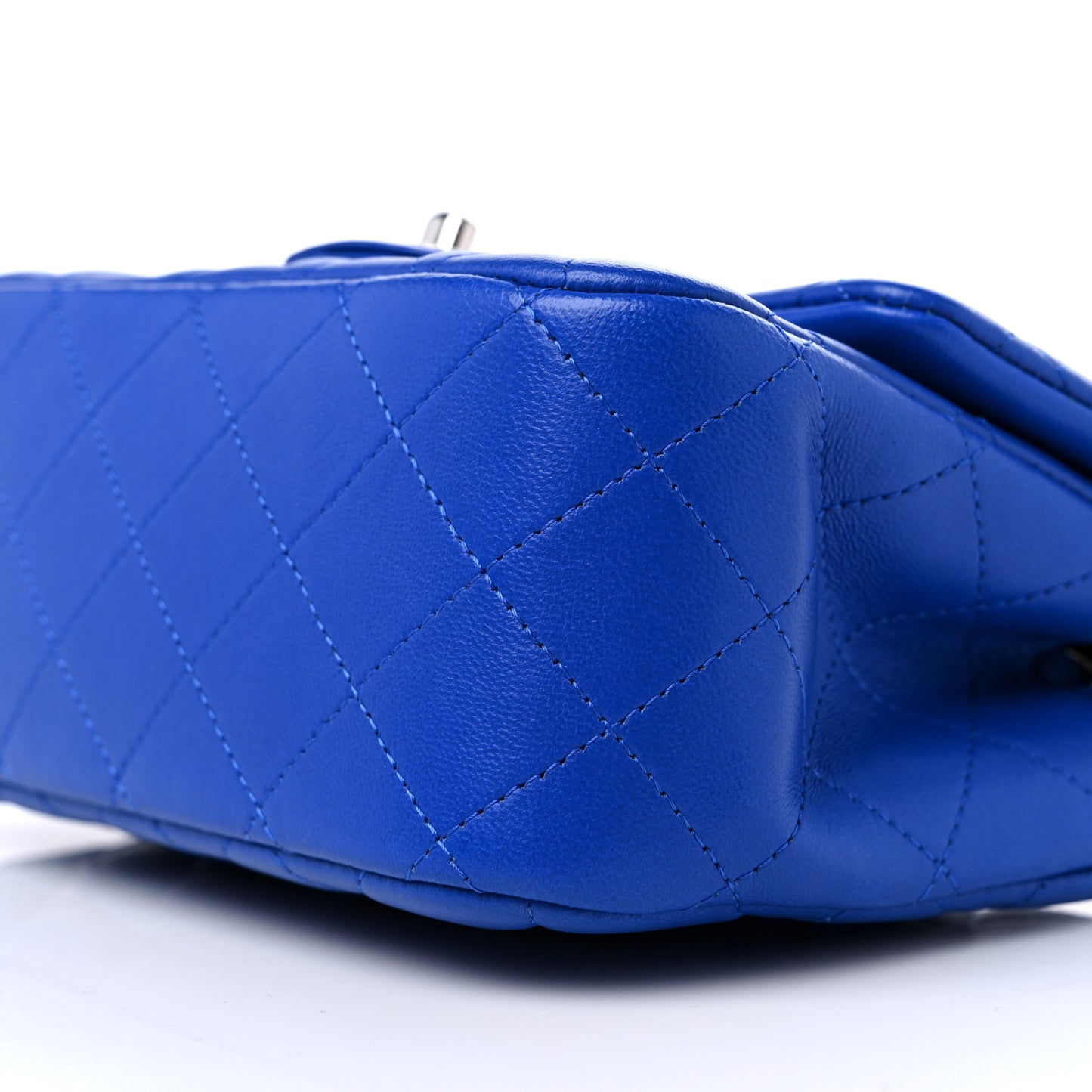 Lambskin Quilted Mini Square Flap Blue
