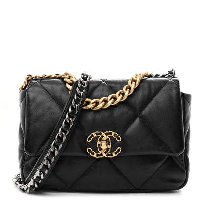 Chanel Lambskin Quilted Medium Chanel 19 Flap Black 1 of 9
