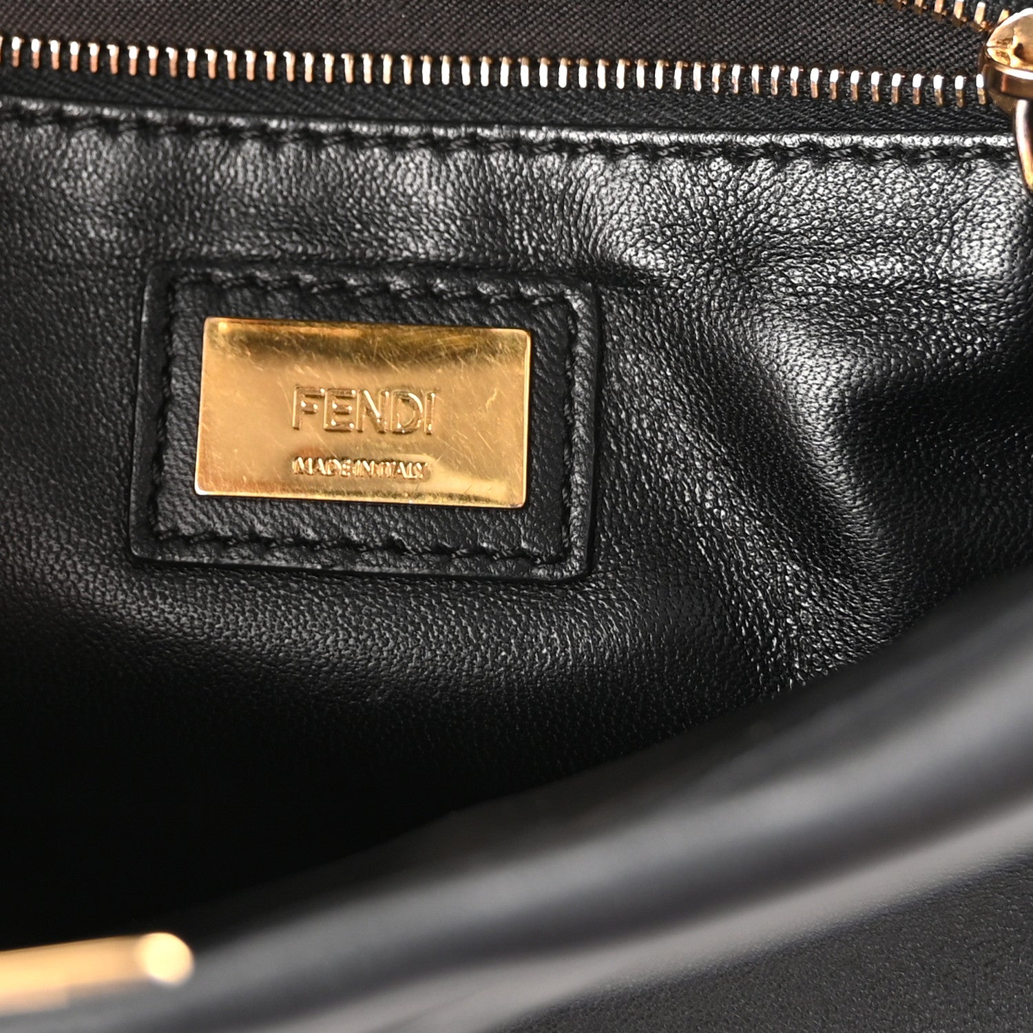 Fendi Nappa Mini Peekaboo Iconic Satchel Black 6 of 9