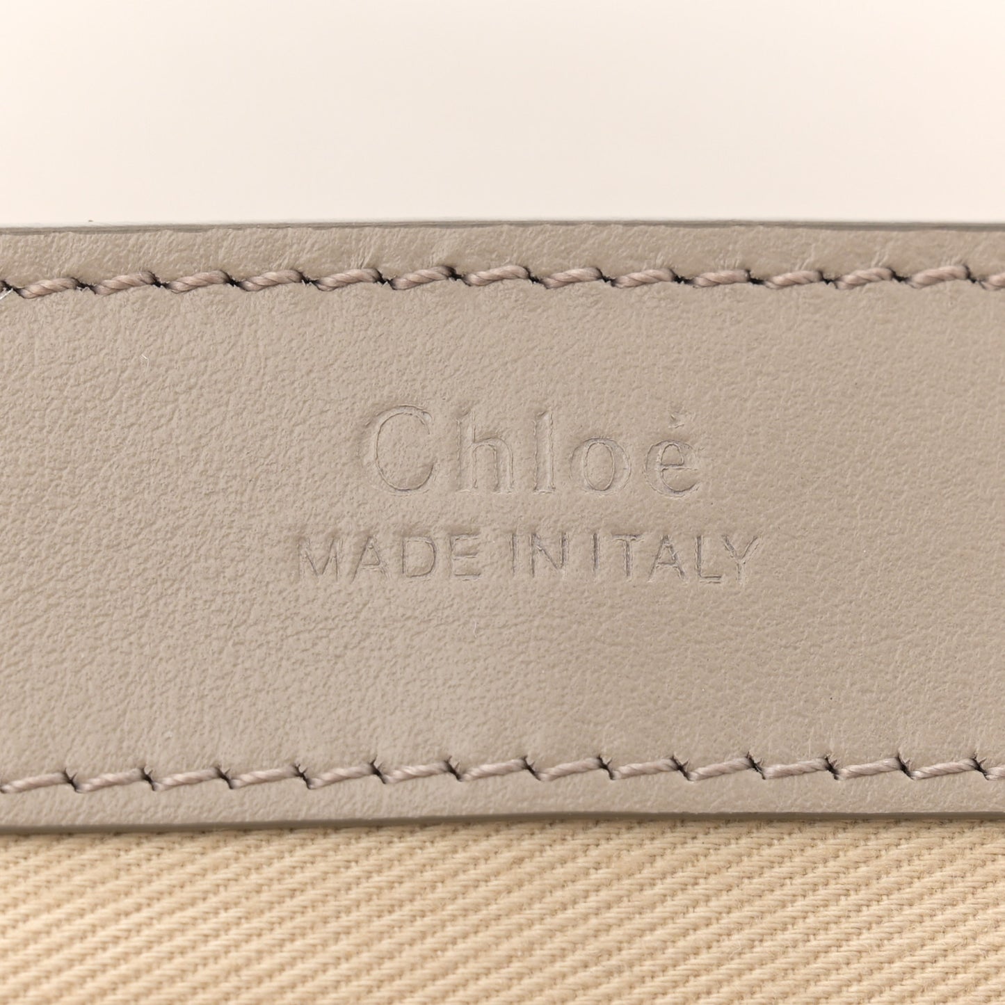 Calfskin Suede C Clutch With Chain Motty Grey