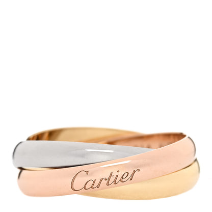 Cartier 18K Pink Yellow White Gold Small Trinity Ring 52 6 1 of 5