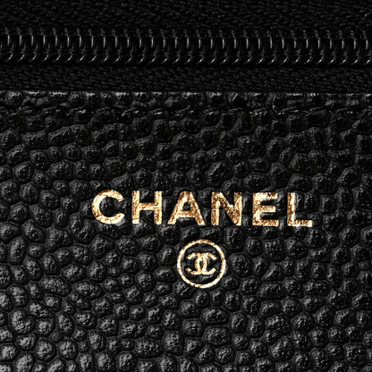 Chanel Caviar Quilted CC Turnlock Wallet On Chain WOC Black 6 of 12