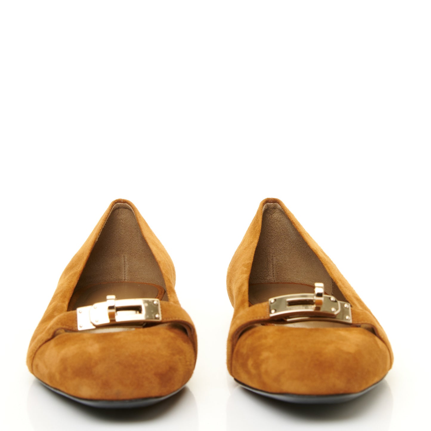 Suede Goatskin Bilbao Ballerina Flats 37.5 Marron Iroko