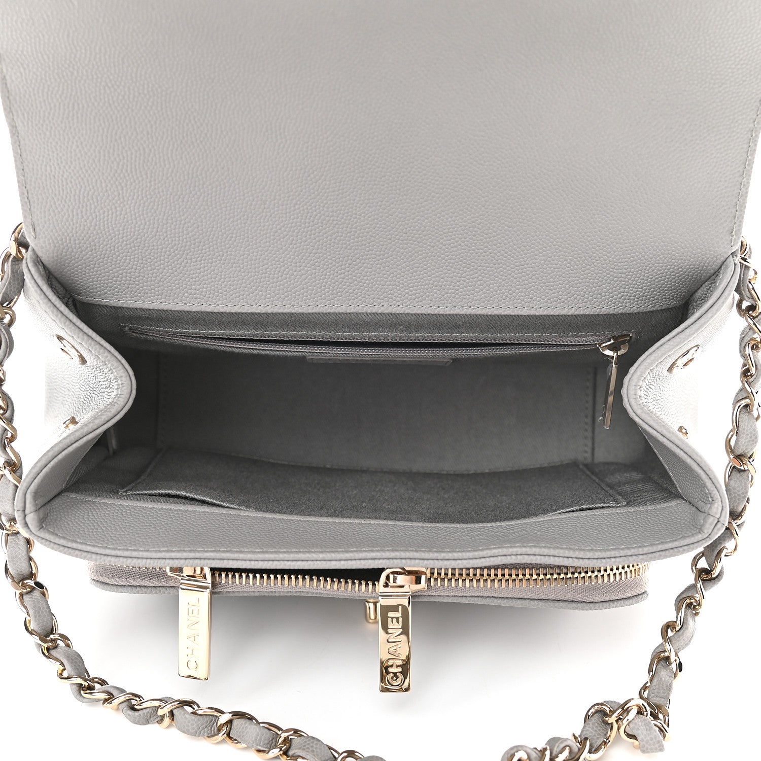 Chanel Caviar Quilted Medium Business Affinity Flap Grey 5 of 9