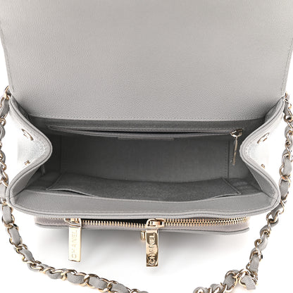 Chanel Caviar Quilted Medium Business Affinity Flap Grey 5 of 9