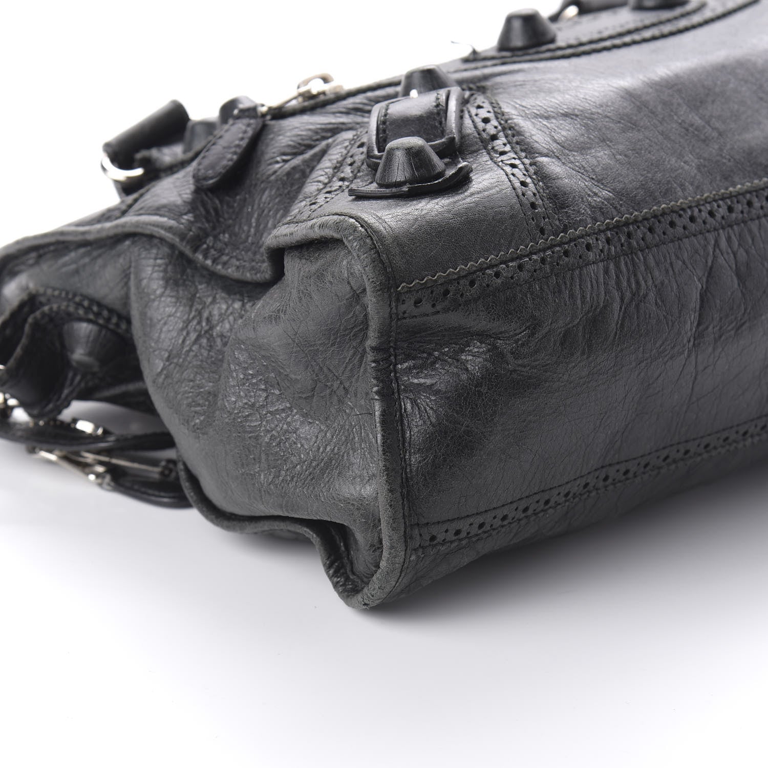 Balenciaga Agneau Giant Brogues Hardware City Black 6 of 12