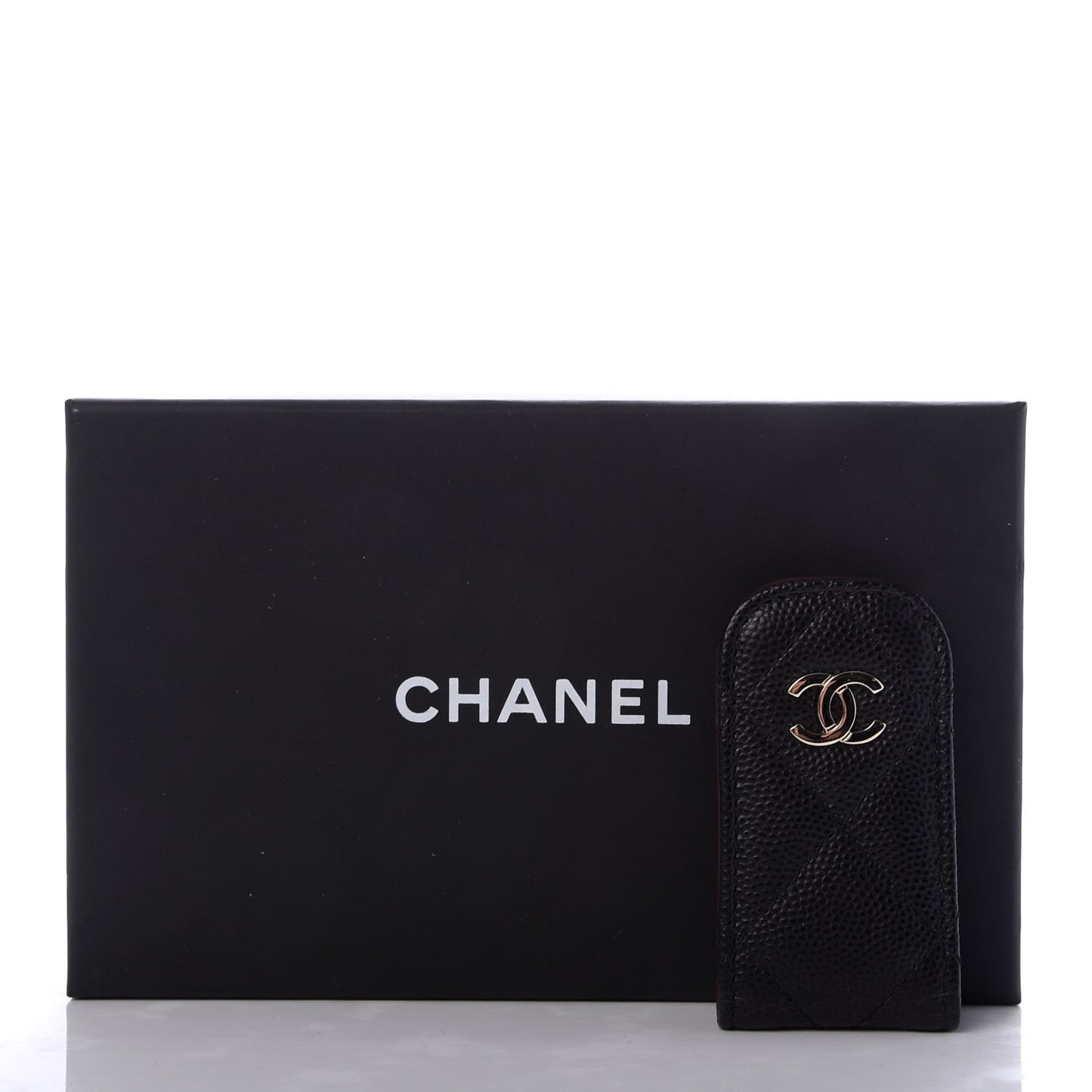 Caviar Quilted Money Clip Black