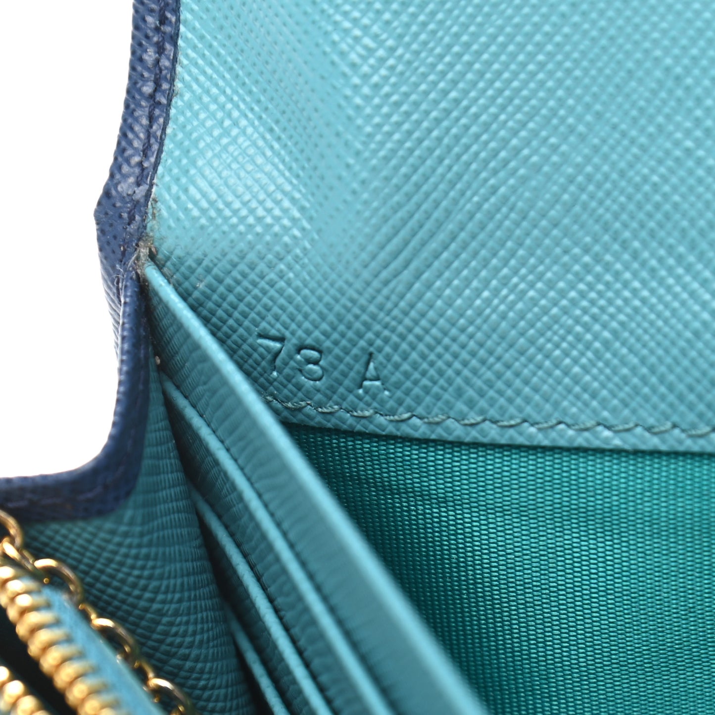 Saffiano Metal Continental Flap Wallet Bluette Cobalto Turchese