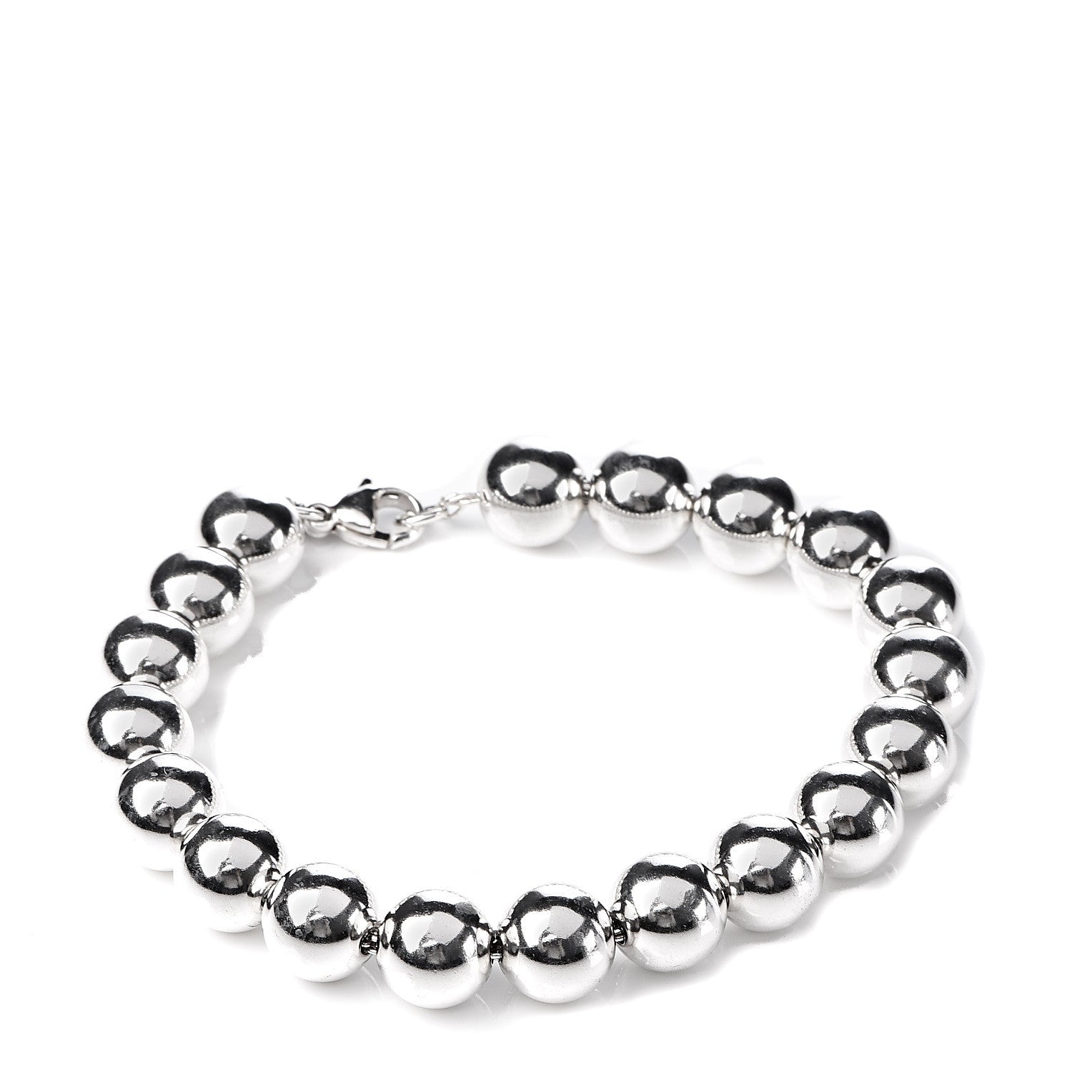 Tiffany Sterling Silver 10mm HardWear Ball Bracelet 1 of 5