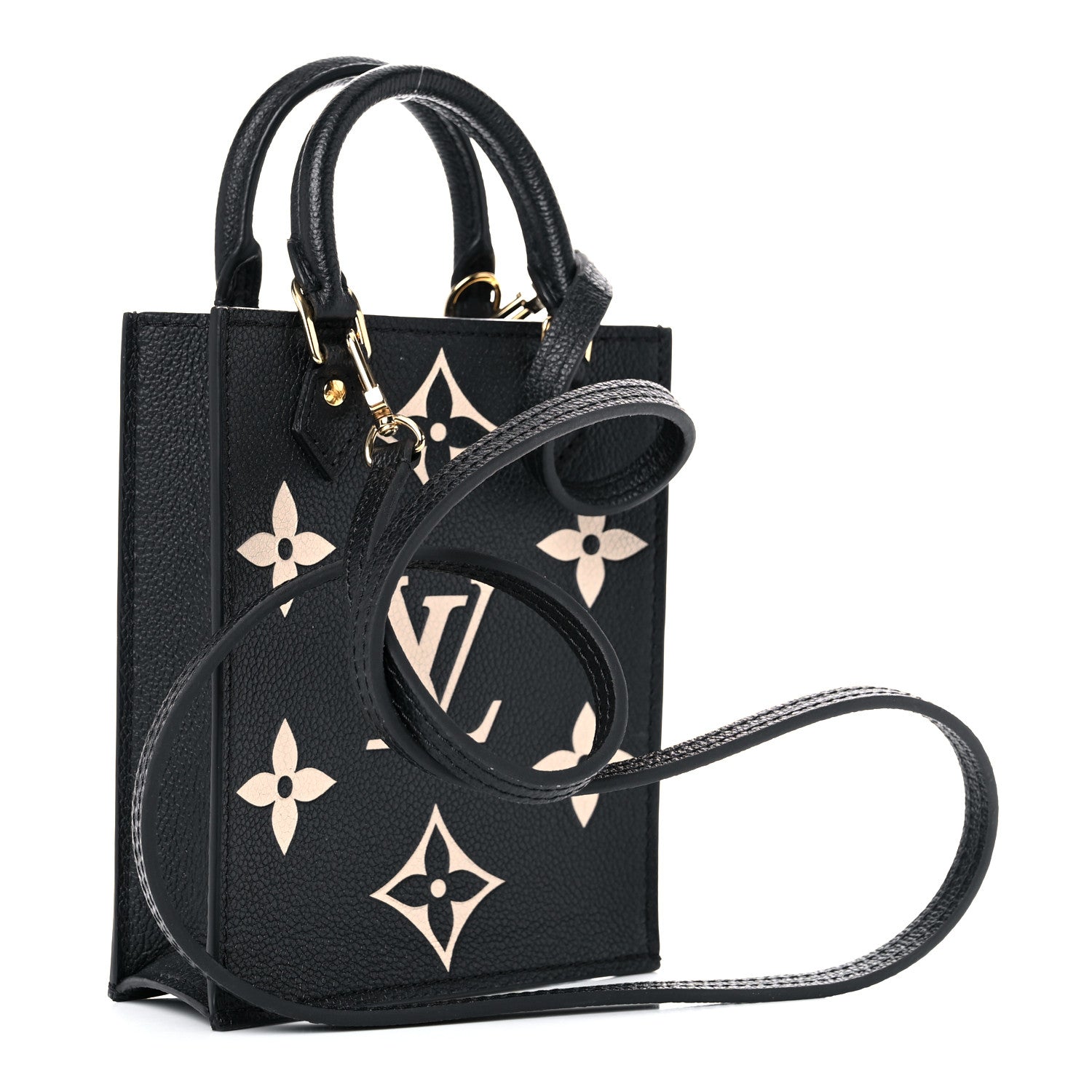 Louis Vuitton Empreinte Monogram Giant Petit Sac Plat Black Beige 3 of 12
