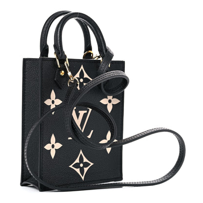 Louis Vuitton Empreinte Monogram Giant Petit Sac Plat Black Beige 3 of 12